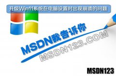 升级Win11系统在电脑设置时出现崩溃的问题